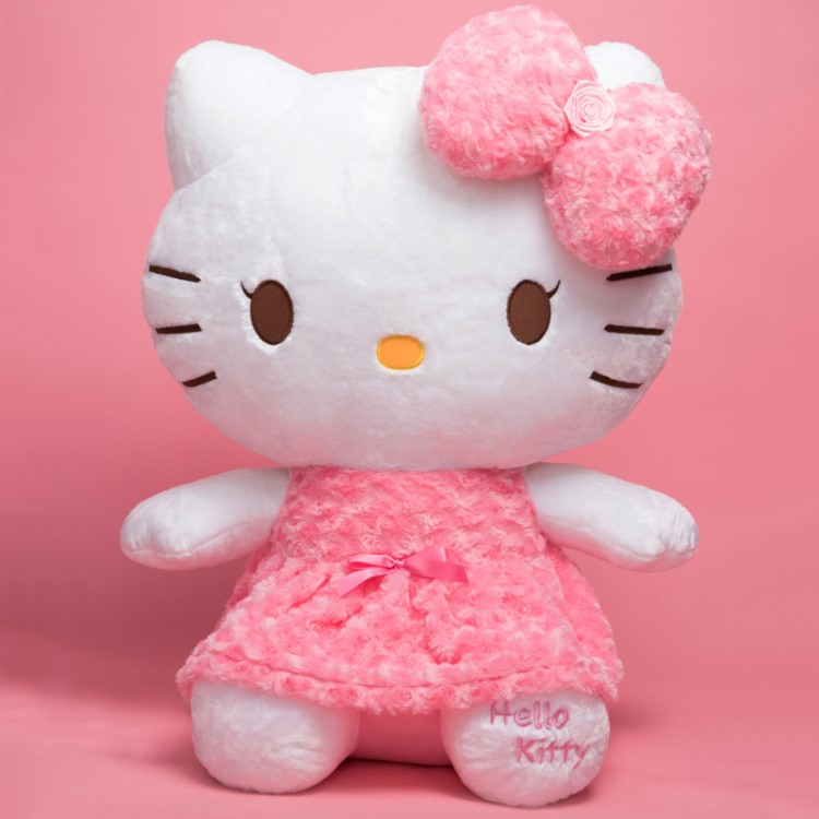 长亿Hello Kitty毛绒玩具玫瑰凯蒂猫公仔儿童礼物厂家直销