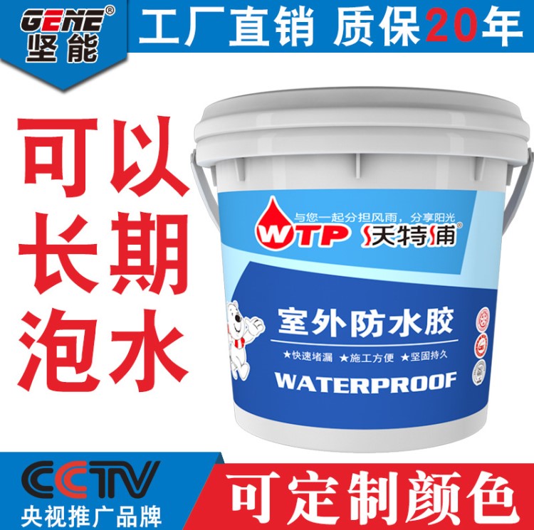 水池魚池天溝防水涂料防漏防水材料室外用外墻預(yù)防水透明防水膠