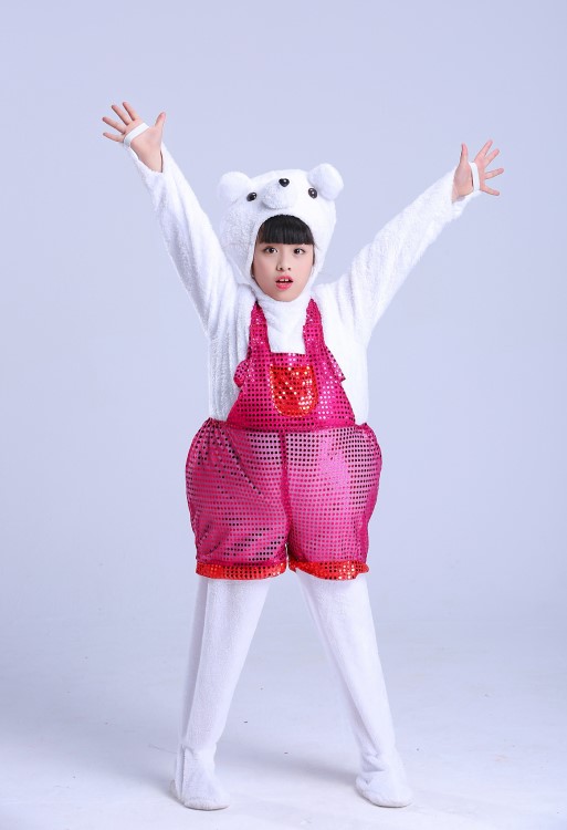 兒童音樂劇熊熊修理鋪舞蹈小熊維尼兒童演出服動物造型表演服白熊