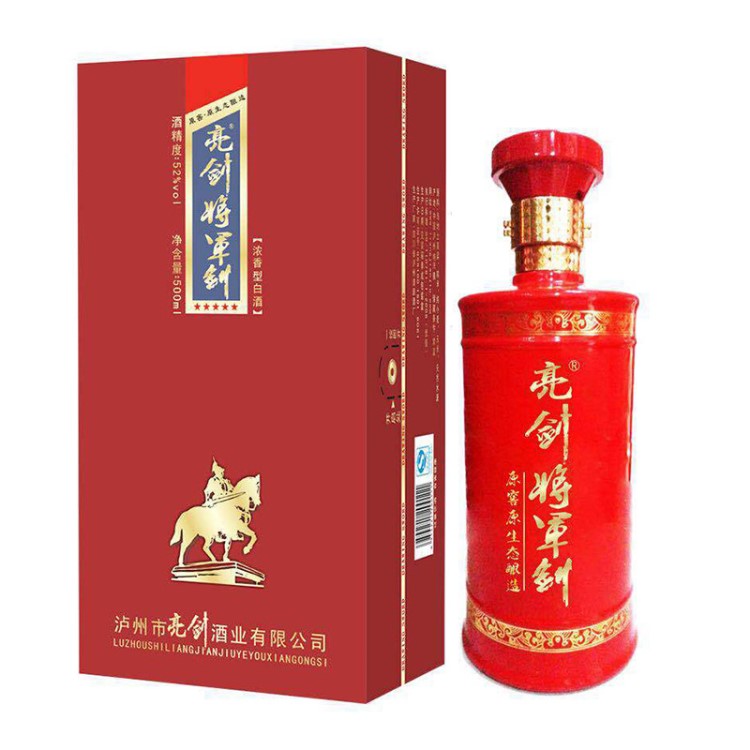 瀘州白酒 亮劍將軍酒　濃香型 52度500ml　全國招大區(qū)代理商