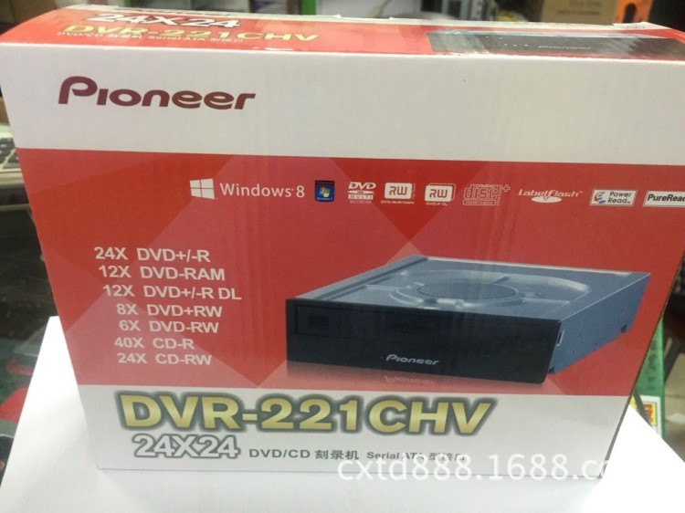 先鋒電腦配件DVR-221CHV光驅(qū) 刻錄機(jī) 支持閃雕D9刻錄 光盤刻錄機(jī)