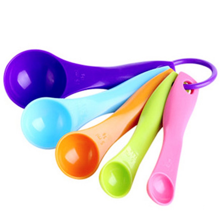 彩色量勺五件套 烘焙稱量工具 可愛(ài)小巧調(diào)味勺 廚房小工具 Y-111