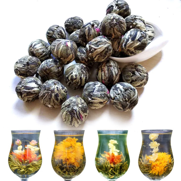 工藝花茶 會(huì)開花手工藝花茶球 茉莉花茶 鐘愛一生 雙龍戲珠批發(fā)