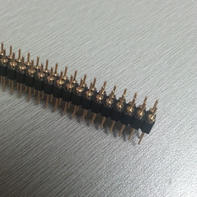 間距2.54mm 雙排圓孔排針座 2*40PIN雙排鍍金端子接插件 杜邦系列