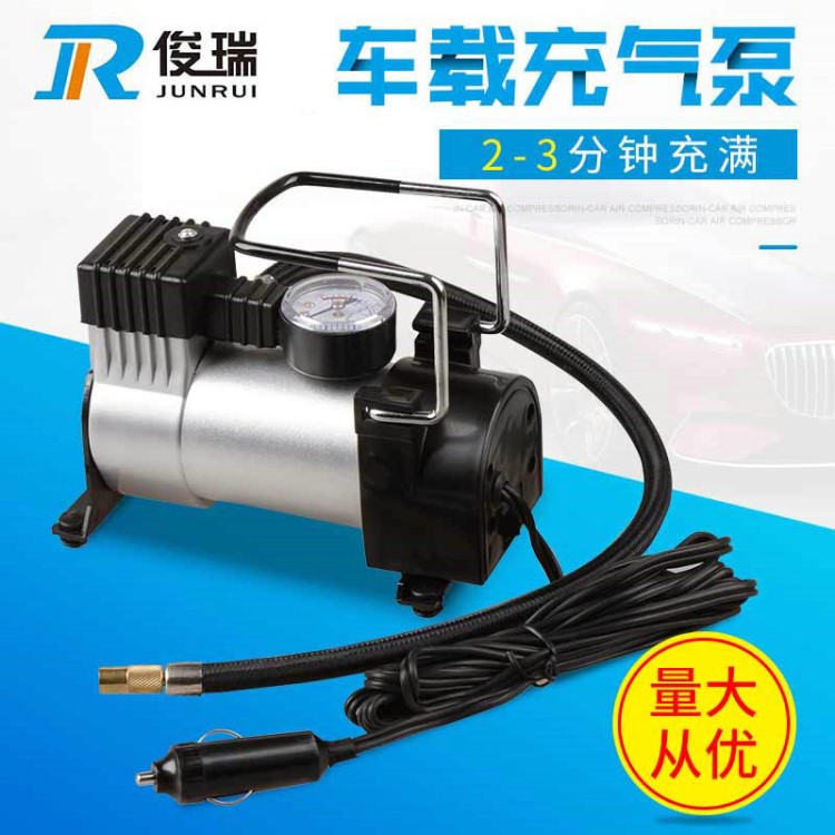 便攜式車載充氣泵 禮品汽車高壓打氣泵 電動(dòng)輪胎12V 微型氣泵