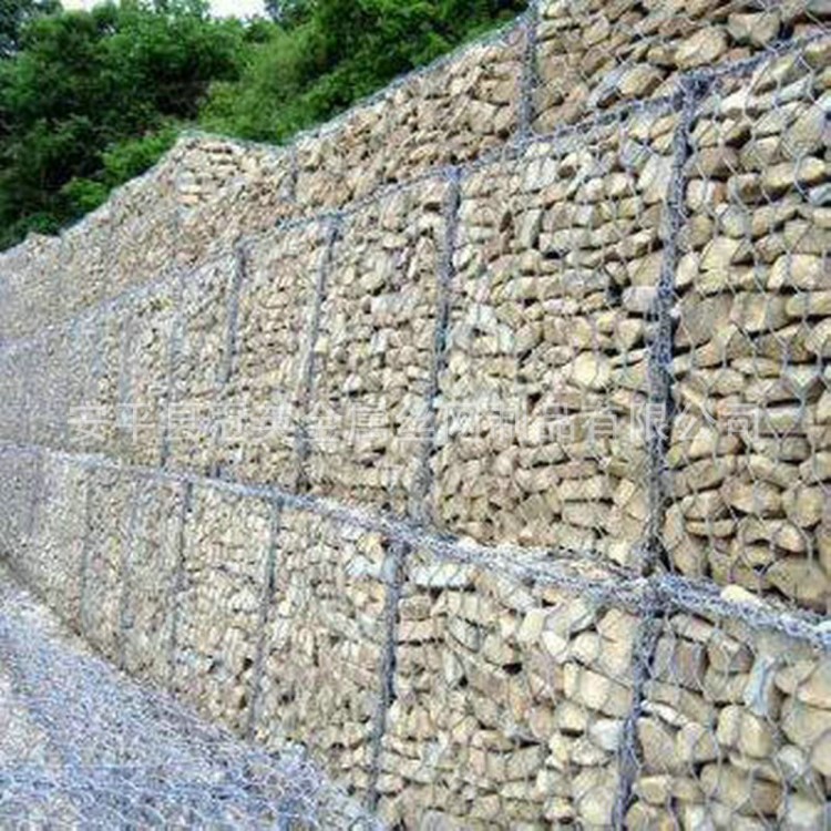 石笼挡墙石笼网石笼网箱挡土墙防水土流失雷诺护垫水利堤坝治理