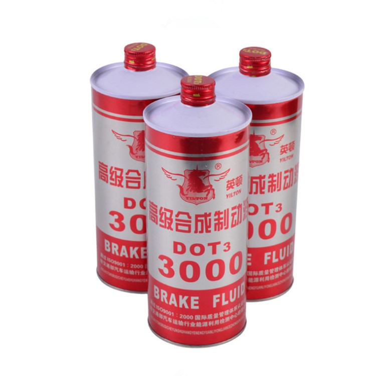 廠家直銷(xiāo)英頓合成制動(dòng)液 DOT3  3000 鐵罐裝剎車(chē)油800ml