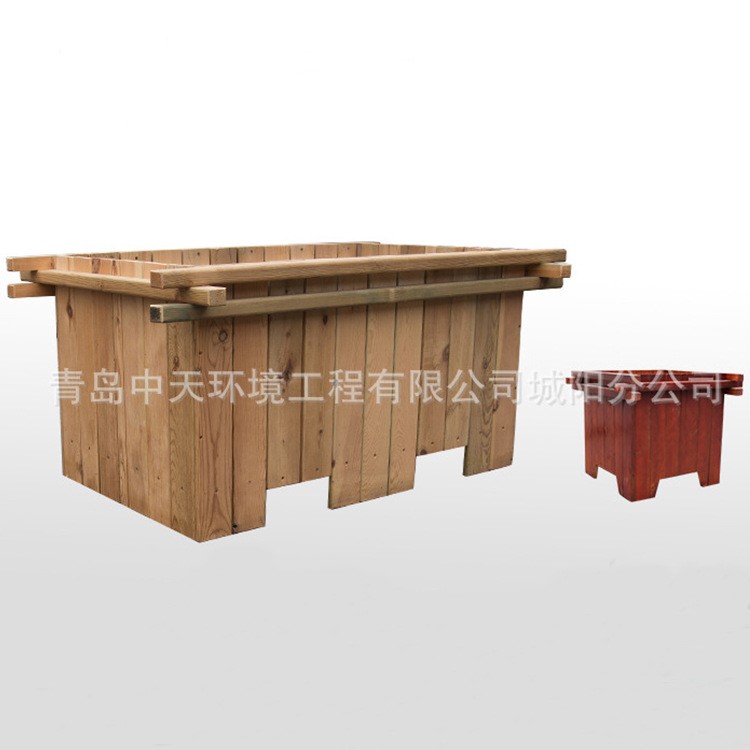 山東道路防腐木花箱 戶外小區(qū)景觀園林配套設(shè)施 防腐木花箱