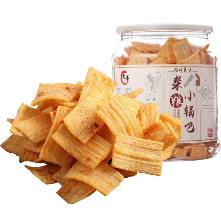 大豐/大豐網(wǎng)紅雜糧鍋巴200g/罐手工制作粗糧膨化食品特產(chǎn)小吃