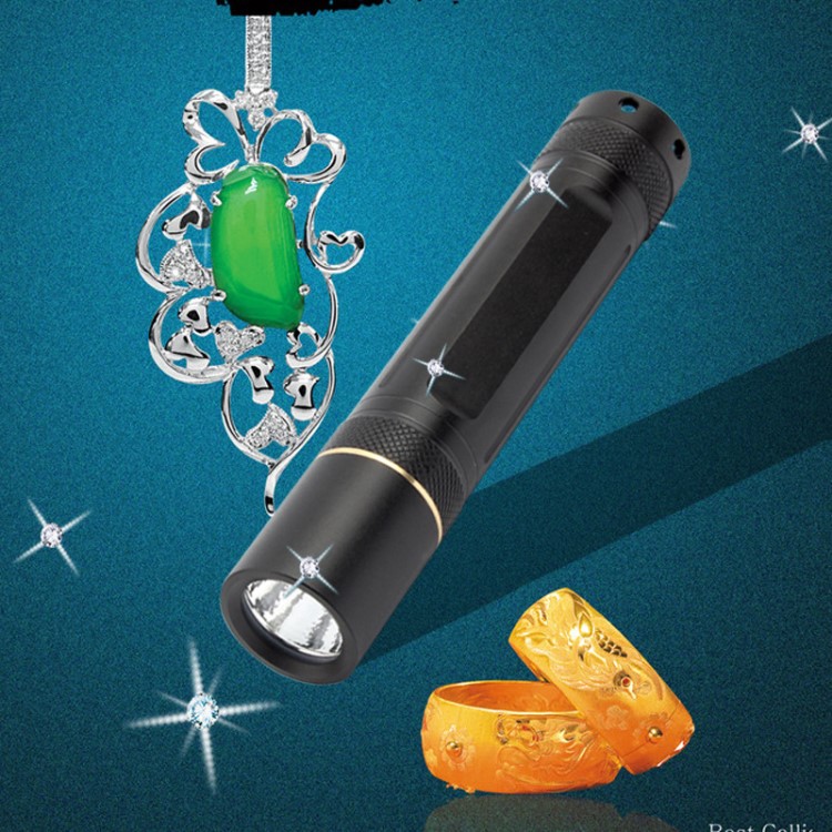斯摩森強(qiáng)光T6小直手電筒小巧便攜LED防身照明賭石珠寶琥珀鑒定