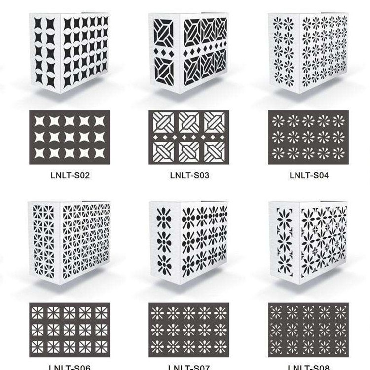 廣州工廠直銷鋁合金空調(diào)罩雕花沖孔簡約空調(diào)網(wǎng)鏤空外機保護罩