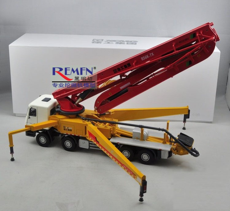 原廠徐工 混凝土泵車 HB56K 奔馳拖頭 水泥泵車 工程車模型 1:35