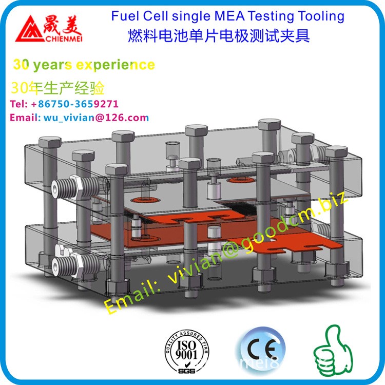 氫氧燃料電池極片實(shí)驗(yàn)測(cè)試夾具 新能源膜電池測(cè)試夾具