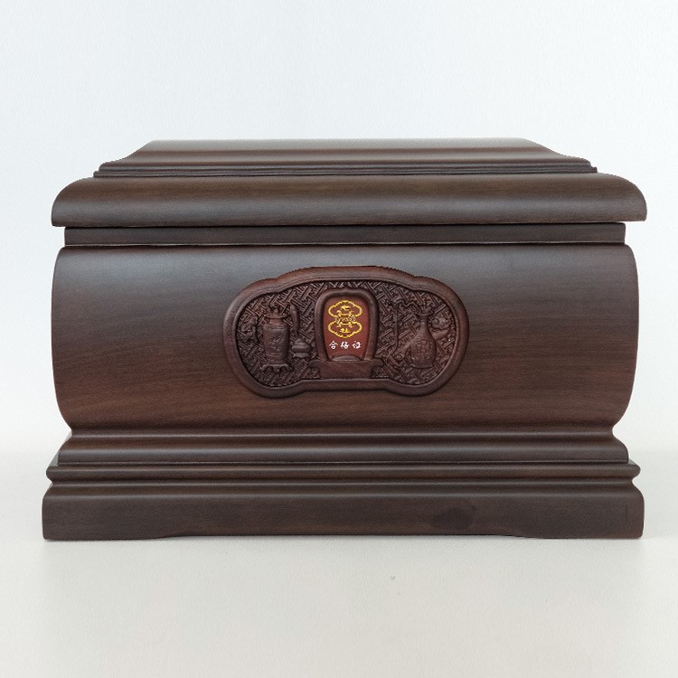 老杜實(shí)木現(xiàn)貨供應(yīng)平安閣保平安非洲紫檀喃喃果壽盒骨灰盒定制批發(fā)