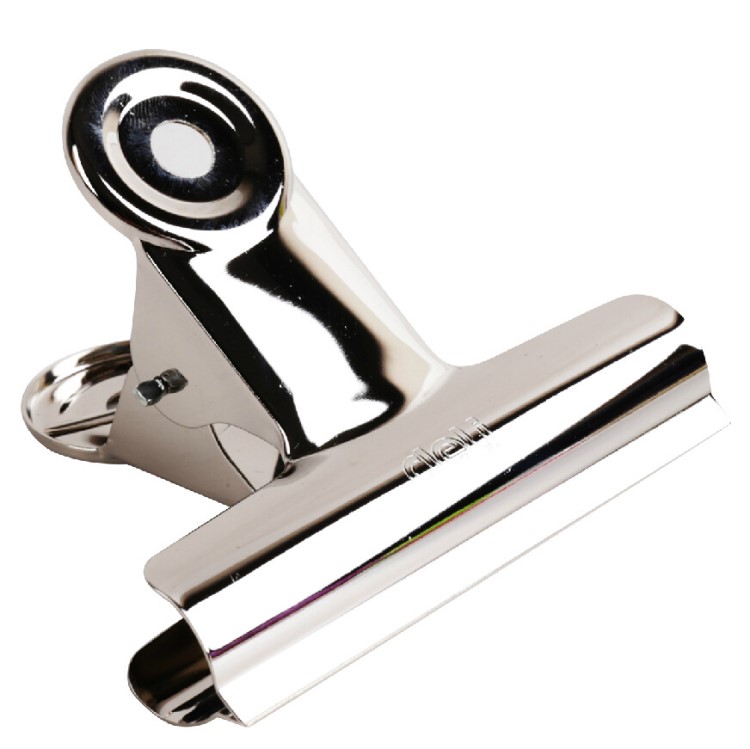 得力9520圓形鐵票夾 財務大票夾不銹鋼票據夾 大號88mm 6個的價