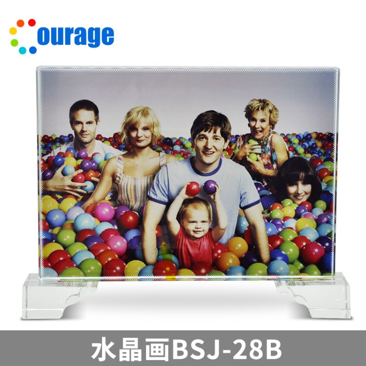 熱轉印K9水晶屏風擺件大韓水晶擺臺訂制婚紗影樓相框玻璃工藝品