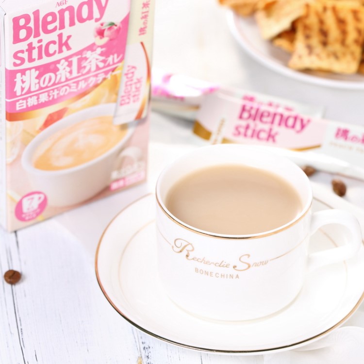 日本 AGF Blendy Stick白桃红茶奶茶欧蕾味奶茶固体饮料70g