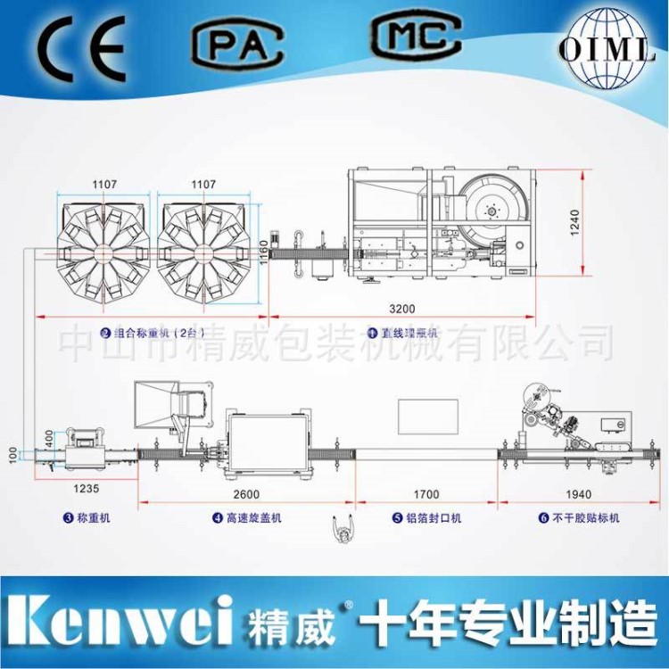 單個重量與單個重量誤差比大的物料 稱重數(shù)粒/數(shù)袋生產(chǎn)線