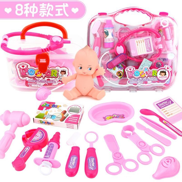 跨境玩具 兒童過家家男孩女孩玩具聽診器醫(yī)生玩具醫(yī)具套裝
