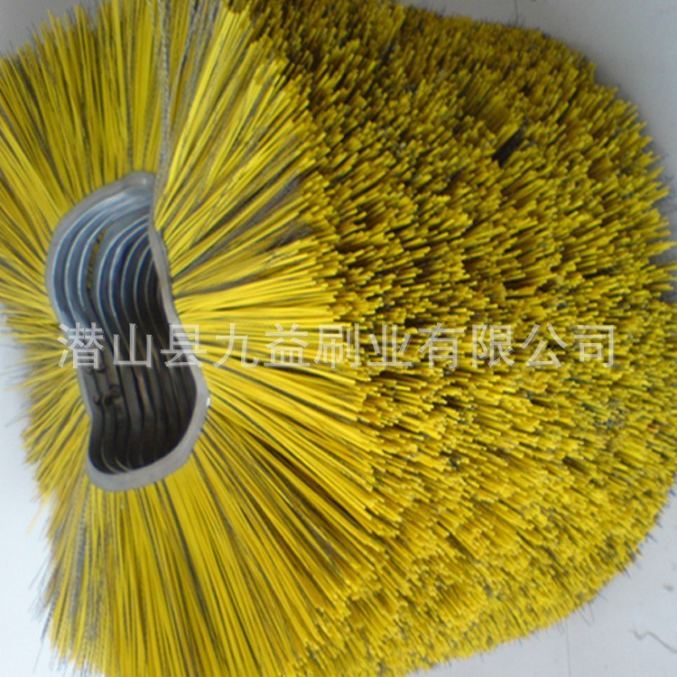 低價供應除塵泥護欄清洗毛刷 塑料絲掃路車環衛刷 pvc滾筒掃雪刷
