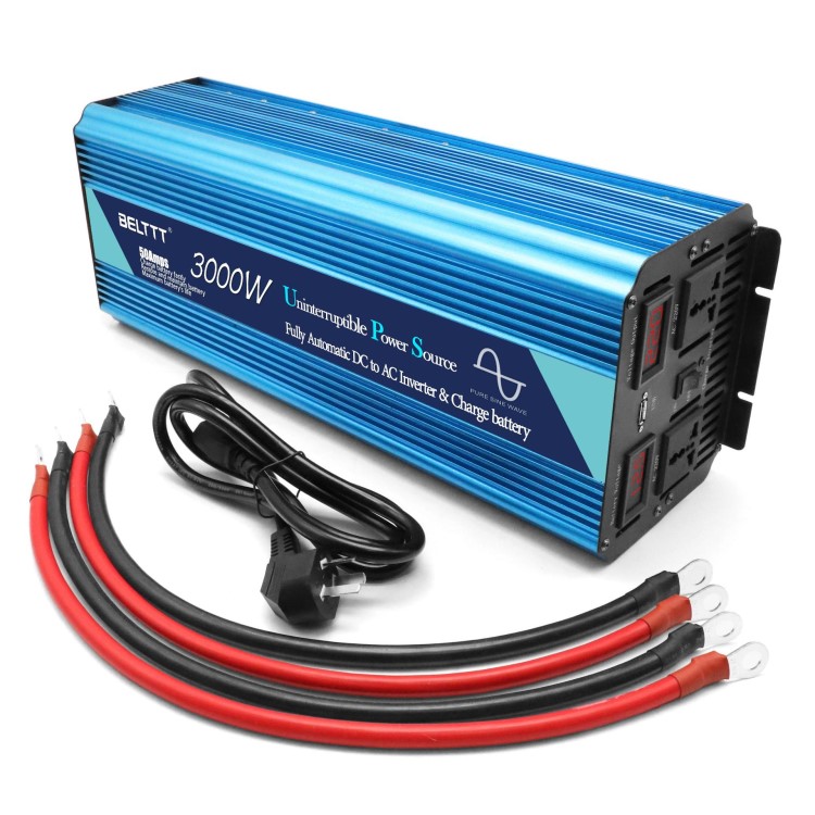 24V3000W波UPS逆變器不停電電源應急啟動電源車載家用升壓器