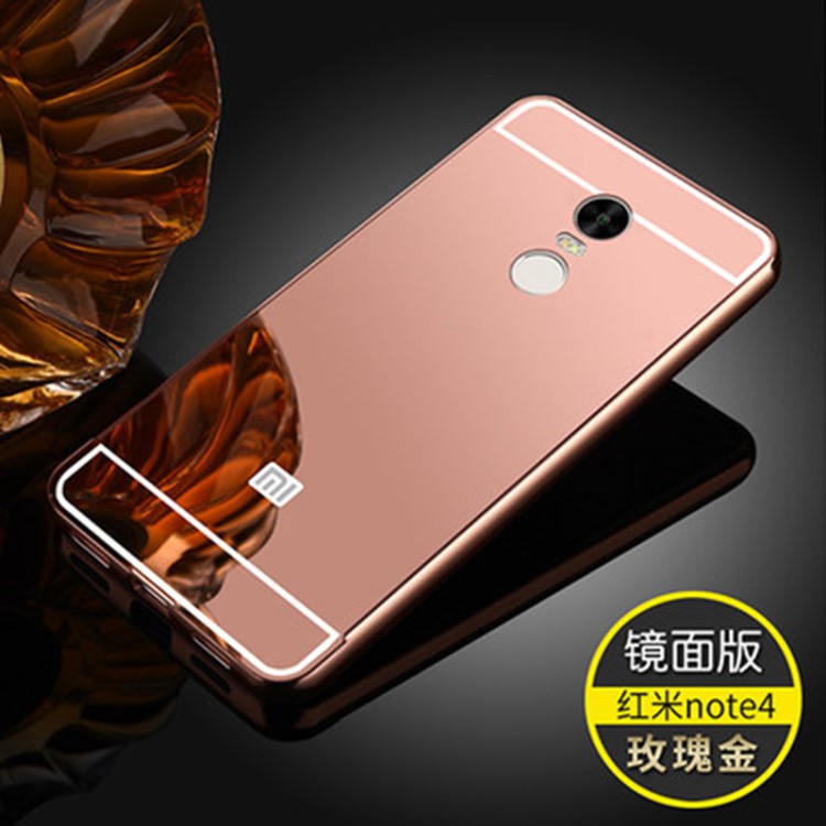 新款紅米note4手機(jī)殼Redmin3保護(hù)外套2金屬邊框鏡面防摔男女硬潮
