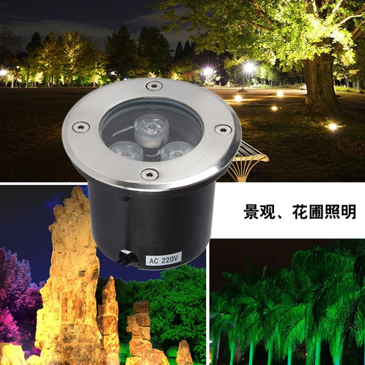 戶外LED埋地?zé)羟度胧?W6W9W地埋燈公園廣場草坪燈燈工程景觀燈