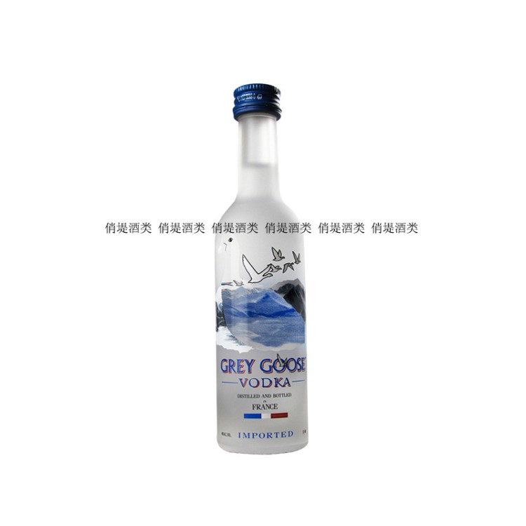 小酒版 法國(guó)原裝灰雁伏特加Grey Goose Vodka原味 酒伴50ml玻璃瓶