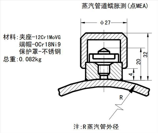 批發(fā)電廠管道蠕漲測(cè)點(diǎn)EME EMB GB87090 蠕變測(cè)量鋼帶尺