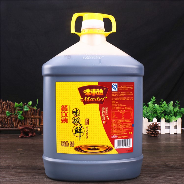 開平生產(chǎn) 味事達味極鮮特級醬油5L*4桶餐飲裝 非轉(zhuǎn)基因釀造生抽