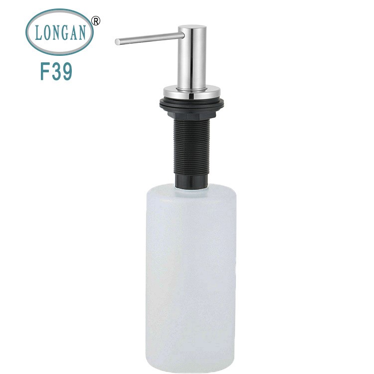 F39工廠生產(chǎn)抗腐性強(qiáng)皂液器 水槽環(huán)保塑料瓶皂液器 不銹鋼皂液器
