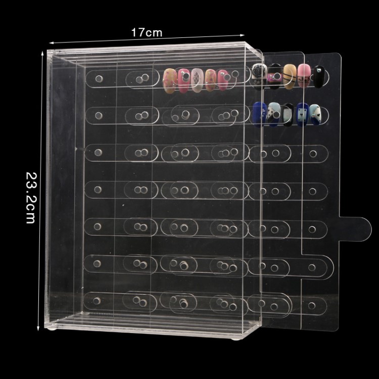美甲色卡盒 亞克力色卡盒 磁吸抽拉展示盒 甲片展示板 展板