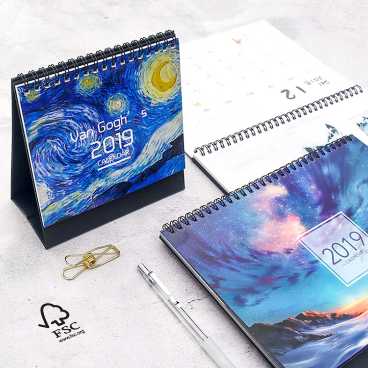 創意臺歷掛歷定做BSCI包裝工廠直銷2020年企業專版廣告臺歷