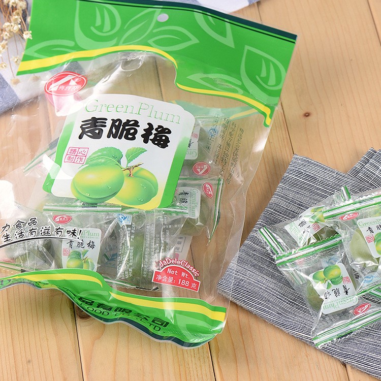 蜜餞話梅系列批發(fā) 188g袋裝青脆梅    旅游休閑品