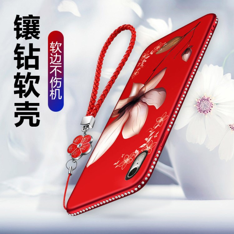 iPhoneXR手機殼磨砂軟殼xsmax新款創意蘋果87plus保護套花紋適用6