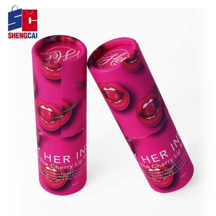 潤唇膏包裝圓筒盒定做護膚品洗面奶硬紙板紙筒男士內衣褲紙罐生產