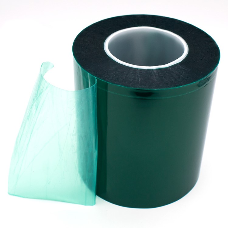 工厂模切加工绿色高温胶带保护膜喷涂遮蔽低粘绿色高温pet保护膜