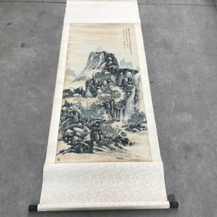 仿古字画中堂画国画山水画唐寅绘画手绘画已装裱厂家直销批发零售