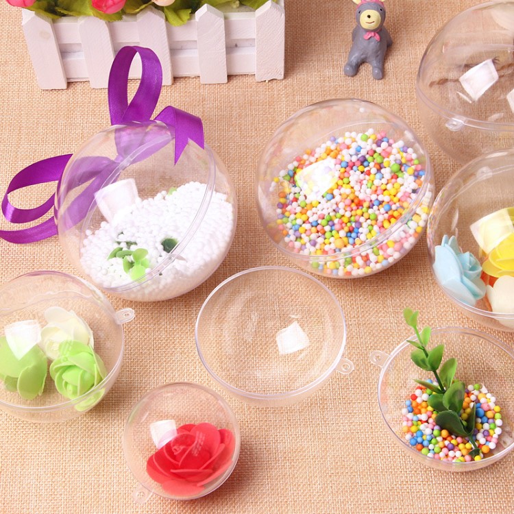 塑料球透明空心圓球 兒童手工DIY圣誕球永生花吊球幼兒園區(qū)角裝飾