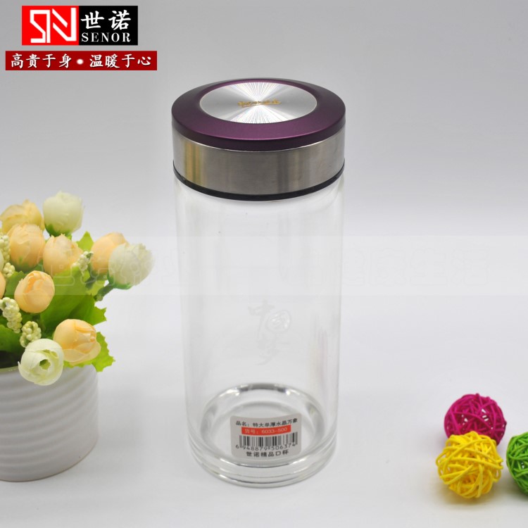 支持定做500ml特大玻璃杯 加厚水晶單層玻璃杯 世諾玻璃杯廠家