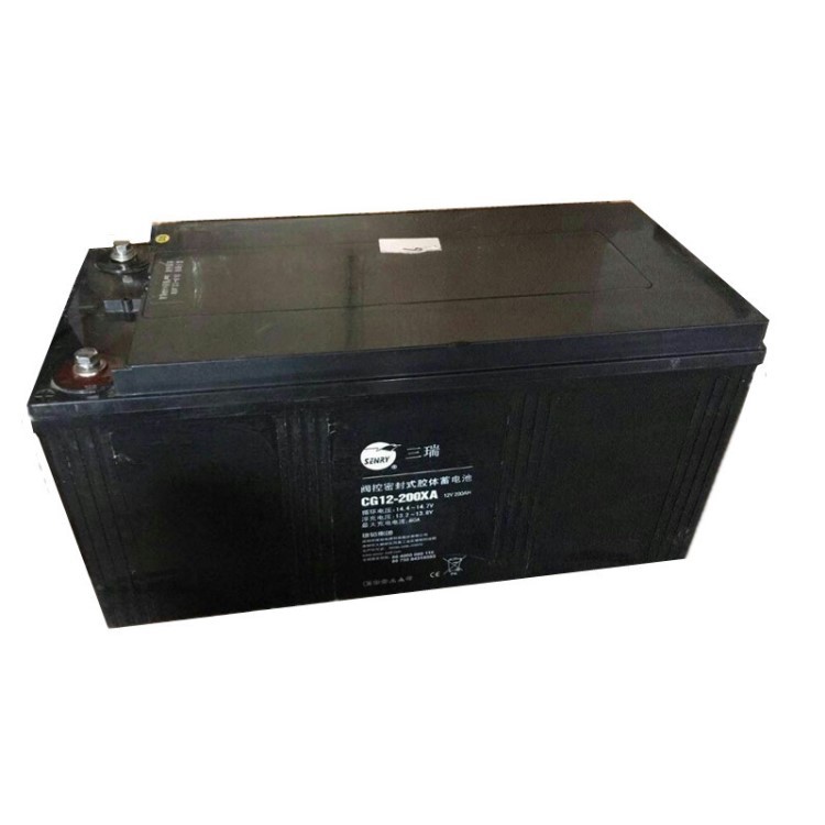 三瑞蓄電池12V200AH免維護(hù)ups鉛酸蓄電池CG12-200XAeps不間斷電源