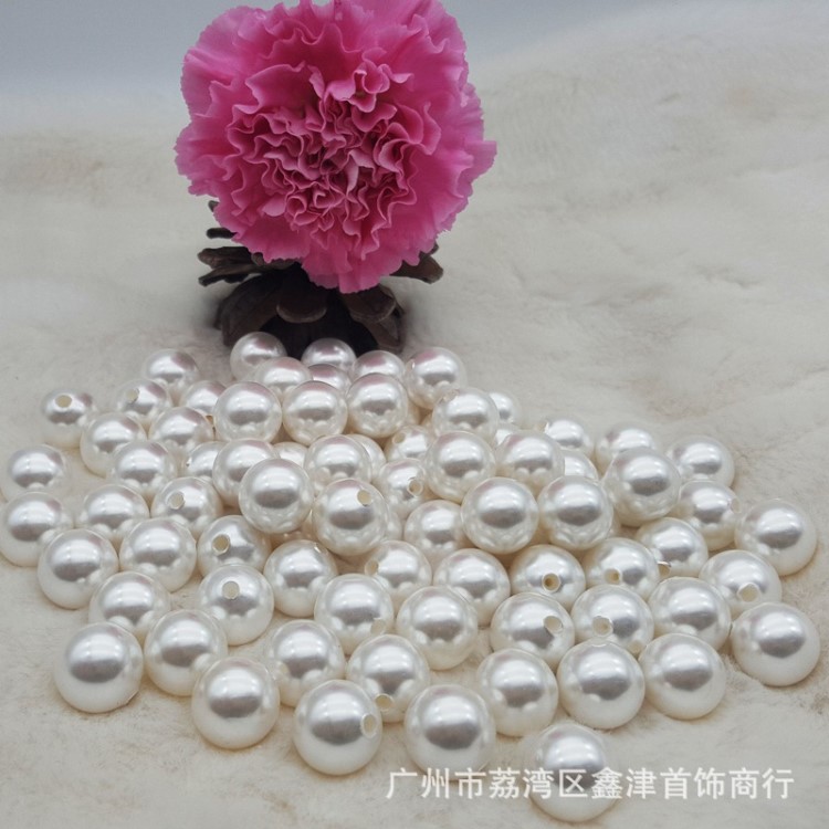 深海貝殼貝珠貝殼珍珠大孔3MM孔珍珠飾品散珠飾品配件diy（）
