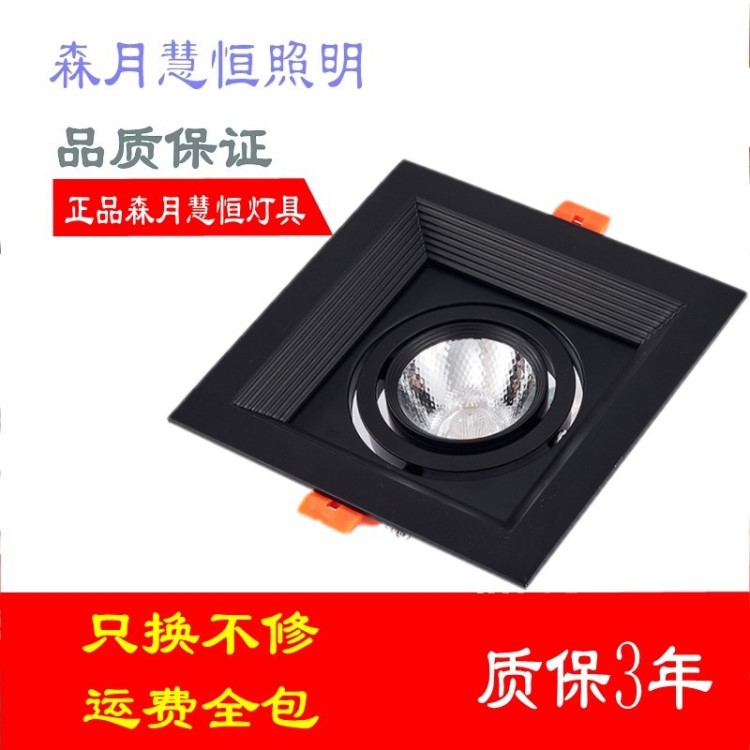 豆膽燈LED格柵燈 室內(nèi)樓道照明燈 單雙三頭酒店商場(chǎng)超市COB斗膽