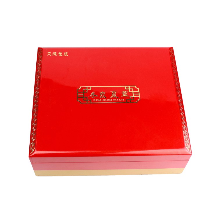 新款扎花蟲草包裝木盒 高端保健品專用盒 透明蟲草燕窩包裝塑料盒