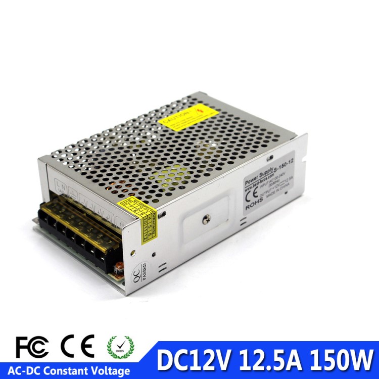 恒压12V150W开关电源 AC220C转DC12V150W直流电源 LED灯监控电源