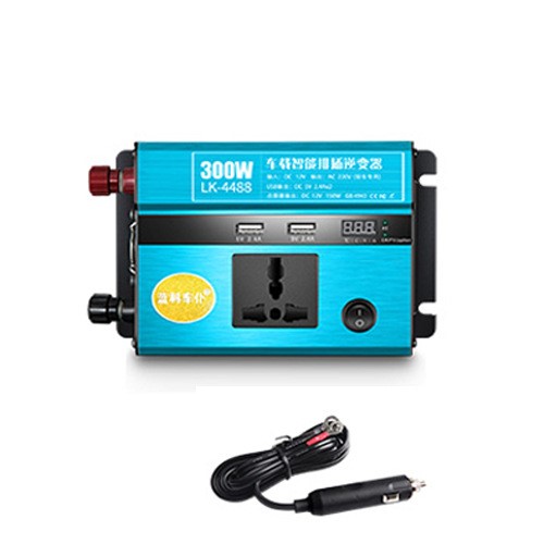 藍科車仆車載智能逆變器12V/24V轉220V 4個USB雙點煙孔300W