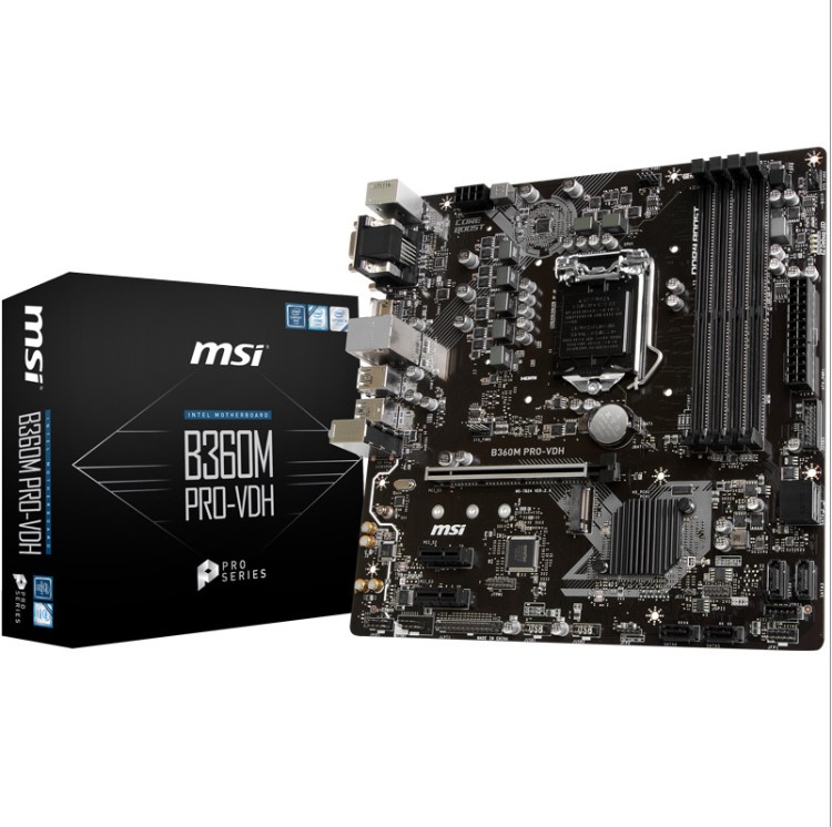 MSI/微星 B360M PRO-VDH八代MATX游戲電腦主板搭8100 8400 8500