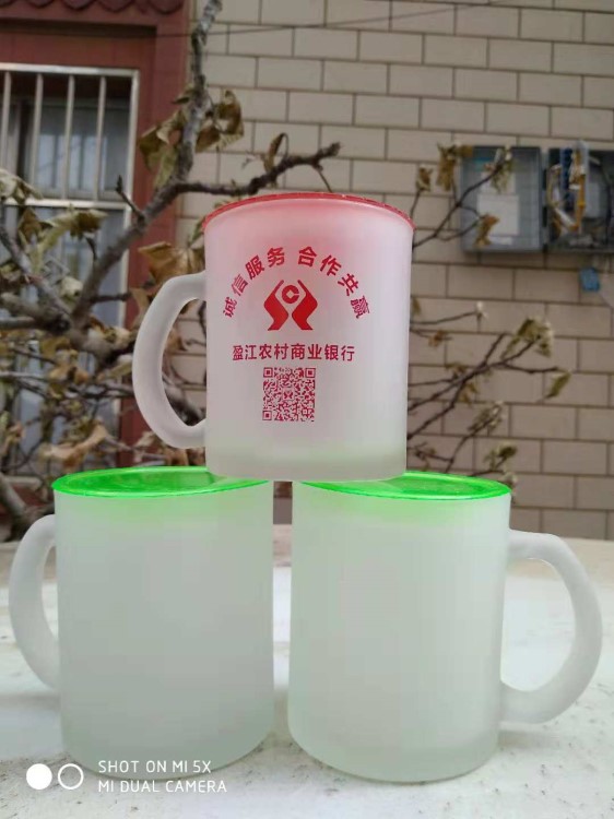 云南昆明廣告杯訂制磨砂玻璃杯馬克杯活動(dòng)禮品杯定制印字LOGO