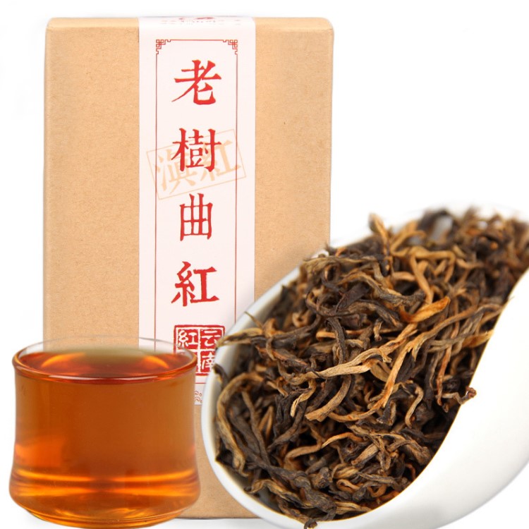 批發(fā)滇紅功夫茶 2019年春老樹曲紅 一芽一葉工夫紅茶 手工紅茶80g