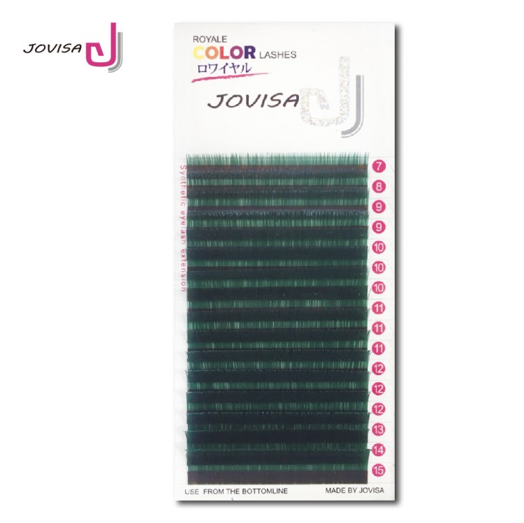 JOVISA單色睫毛彩色睫毛綠色假睫毛紅色嫁接假睫毛紫色種植假睫毛